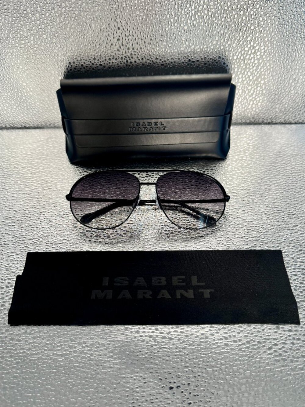 NIB Isabel Marant IM 0200/S 807/9O 62-14-140 Black Aviator Sunglasses 807 9O